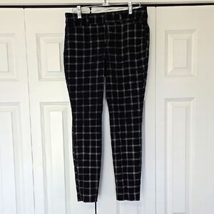 Women's Black and White Checkered Pants